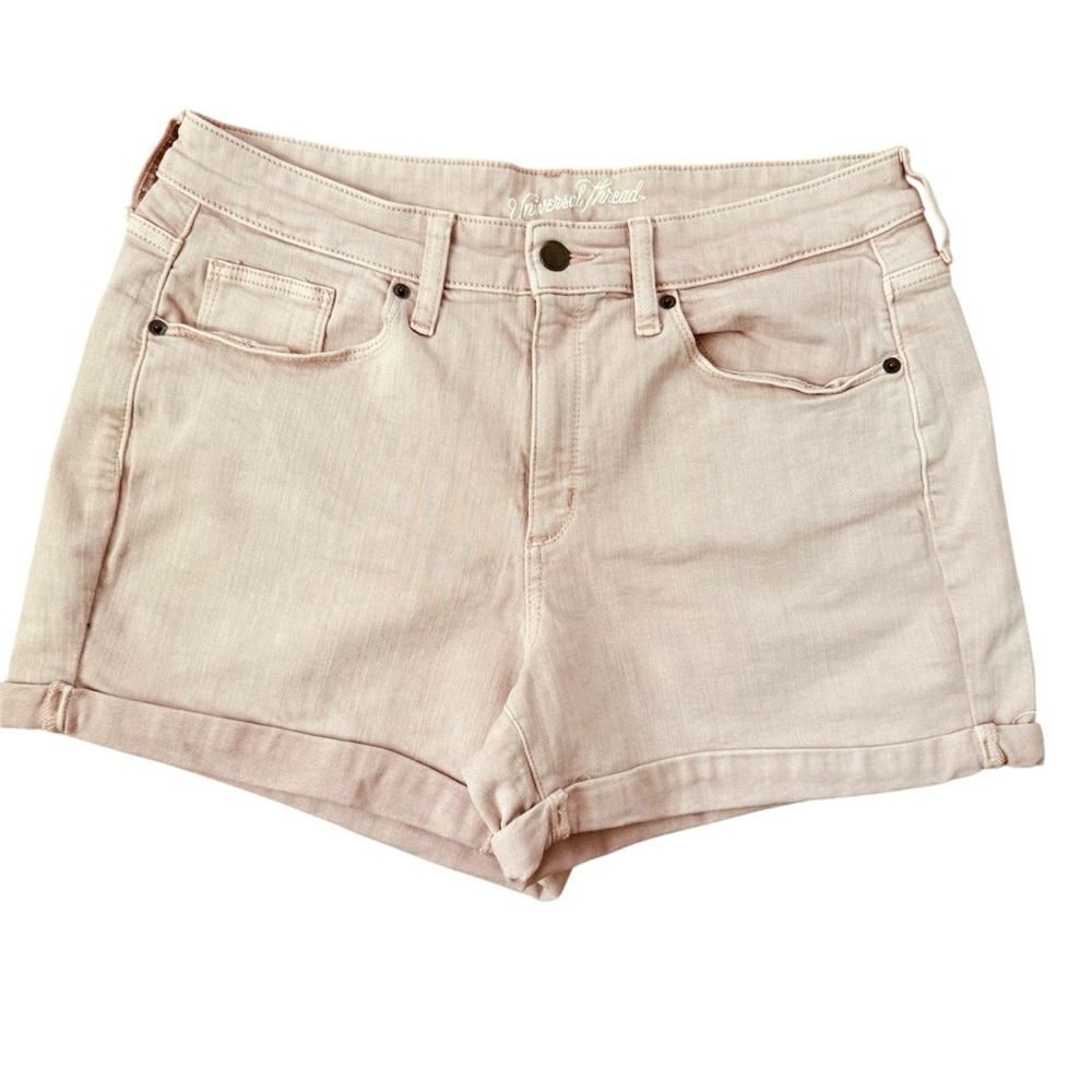 Universal Thread Women’s Pink Jean Shorts Mid-Rise‎ Cuffed
